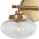 Harrow 2 Light 12.88 inch Aged Brass Bath Vanity Wall Light, Luz Studio