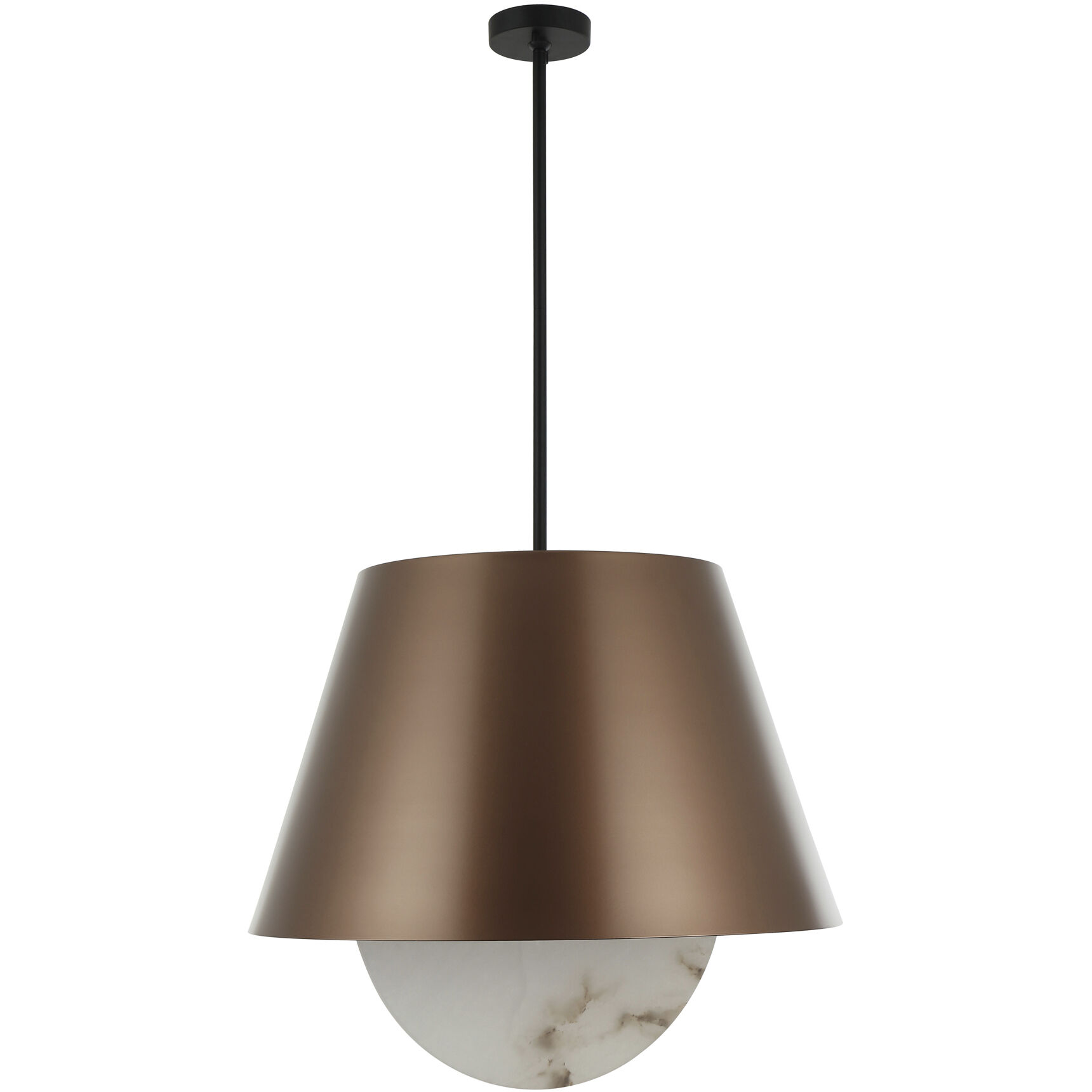 Rock On 6 Light 26 inch Brontourage and Matte Black Pendant Ceiling Light