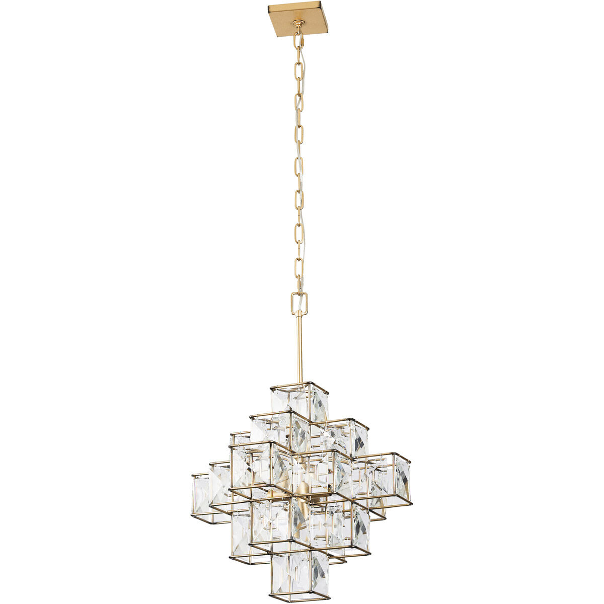 Cubic 6 Light 18.5 inch Calypso Gold Pendant Ceiling Light