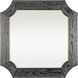 Farra 36 X 36 inch Cerused Black with Weathered Brass Wall Mirror
