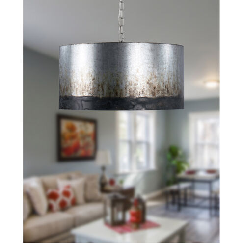 Cannery 4 Light 24 inch Ombre Galvanized Pendant Ceiling Light
