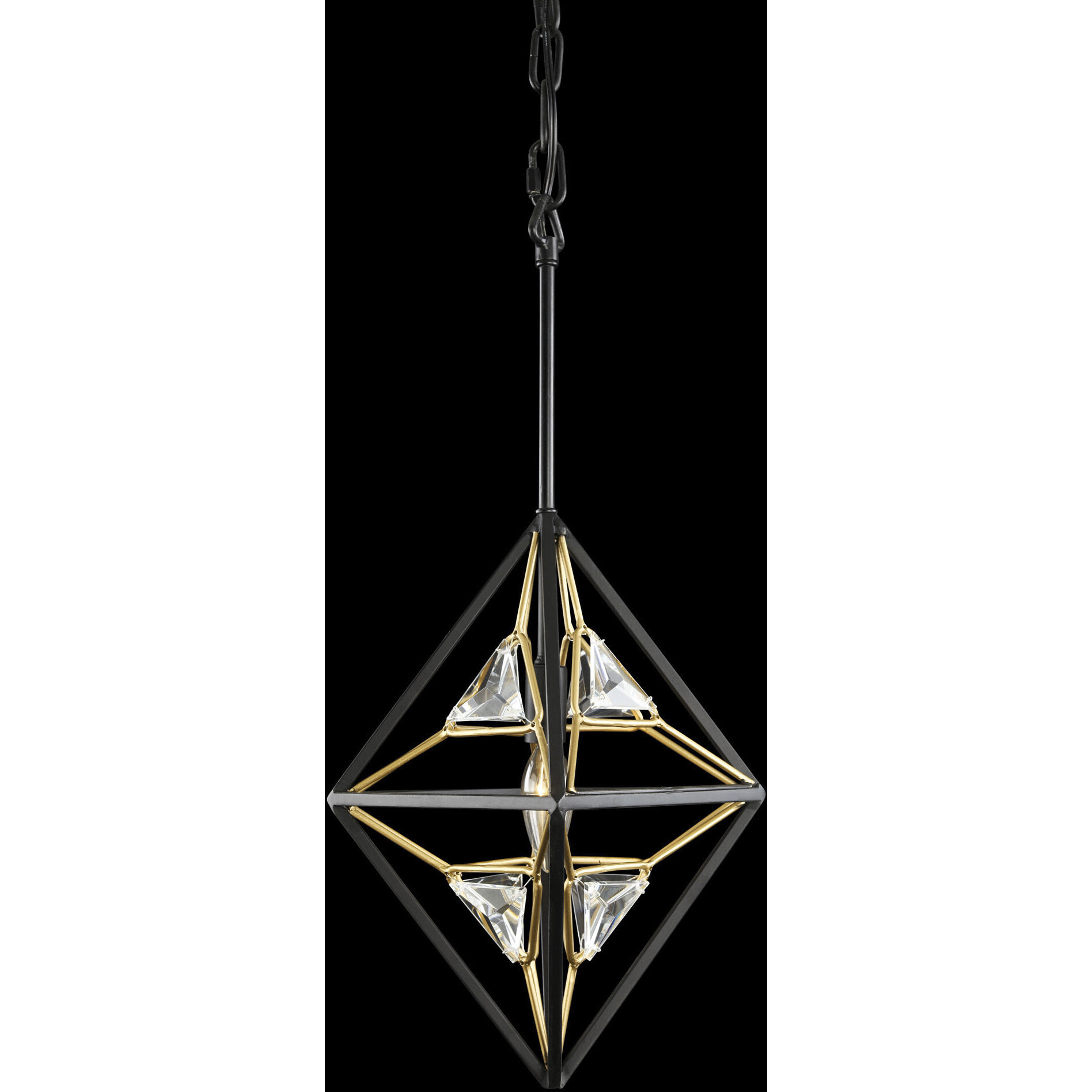 Marcia 1 Light 10.25 inch Matte Black/French Gold Pendant Ceiling Light