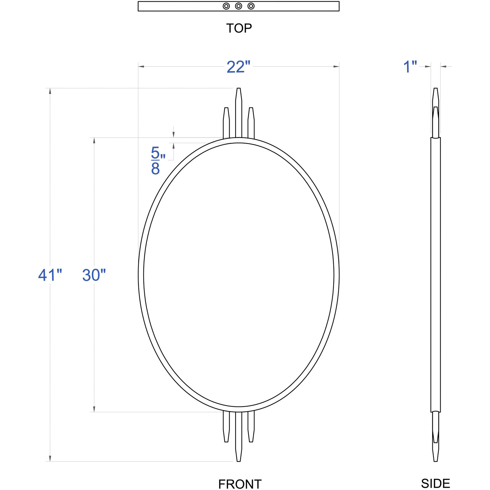 Propaganda 41 X 22 inch Gold Wall Mirror