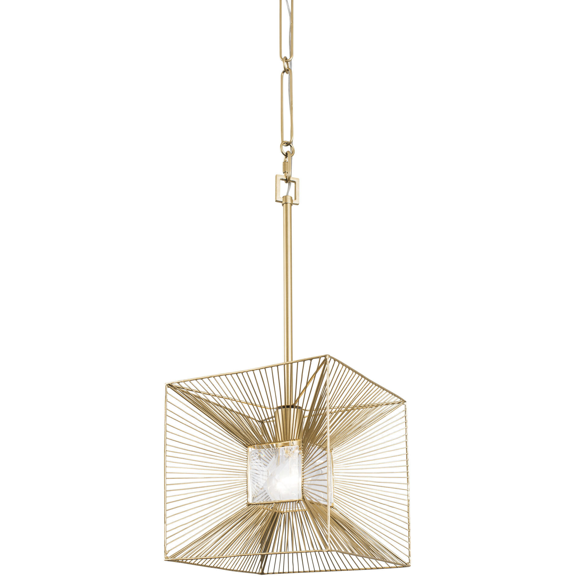 Arcade 1 Light 10 inch French Gold Pendant Ceiling Light