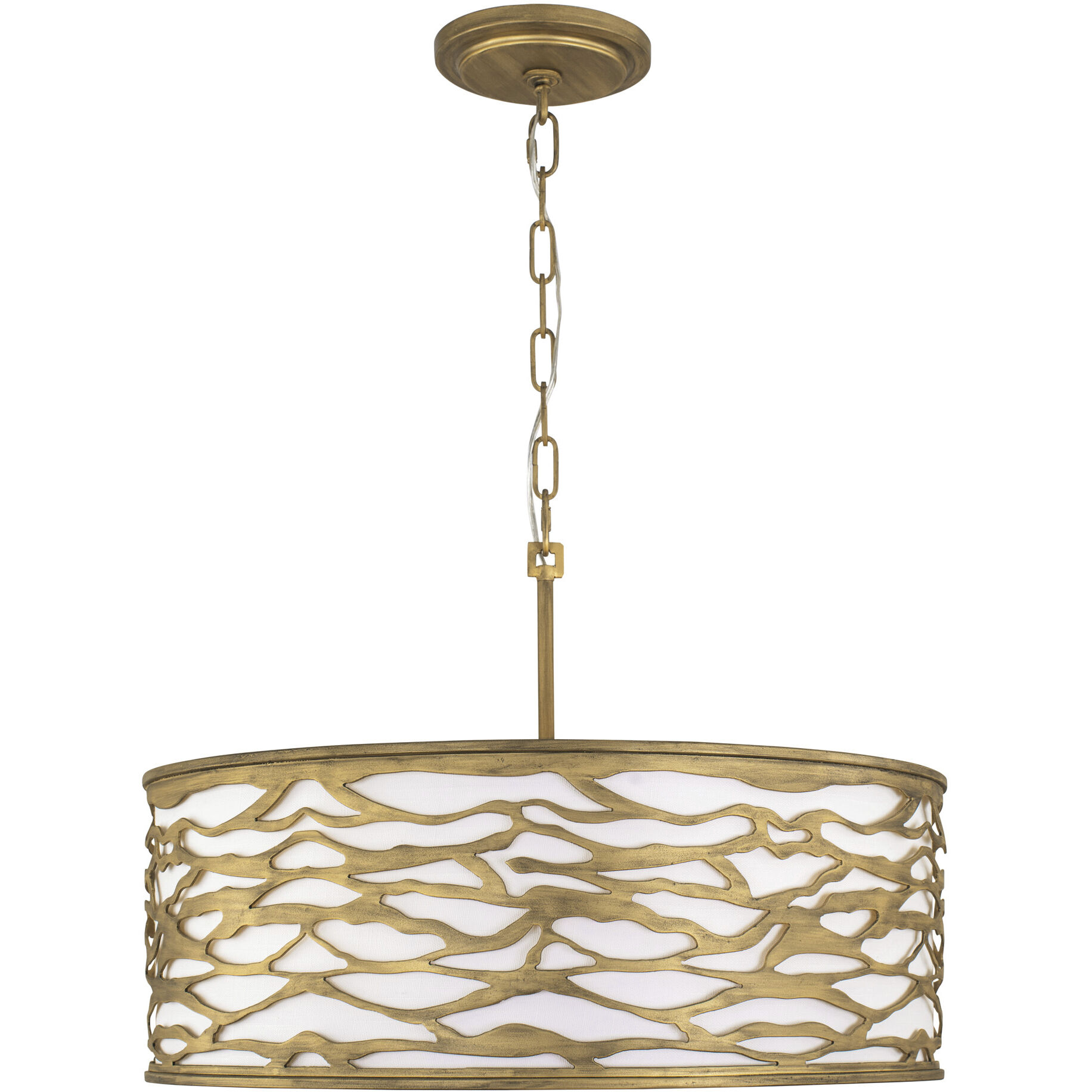 Kato 5 Light 24 inch Havana Gold Semi-Flush Ceiling Light