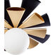 Daphne 1 Light 18 inch Matte Black and French Gold Convertible Flush Mount Ceiling Light, Smithsonian Collaboration