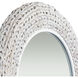 Athena 40.25 X 24.25 inch Matte White and Whitewash Seagrass Wall Mirror