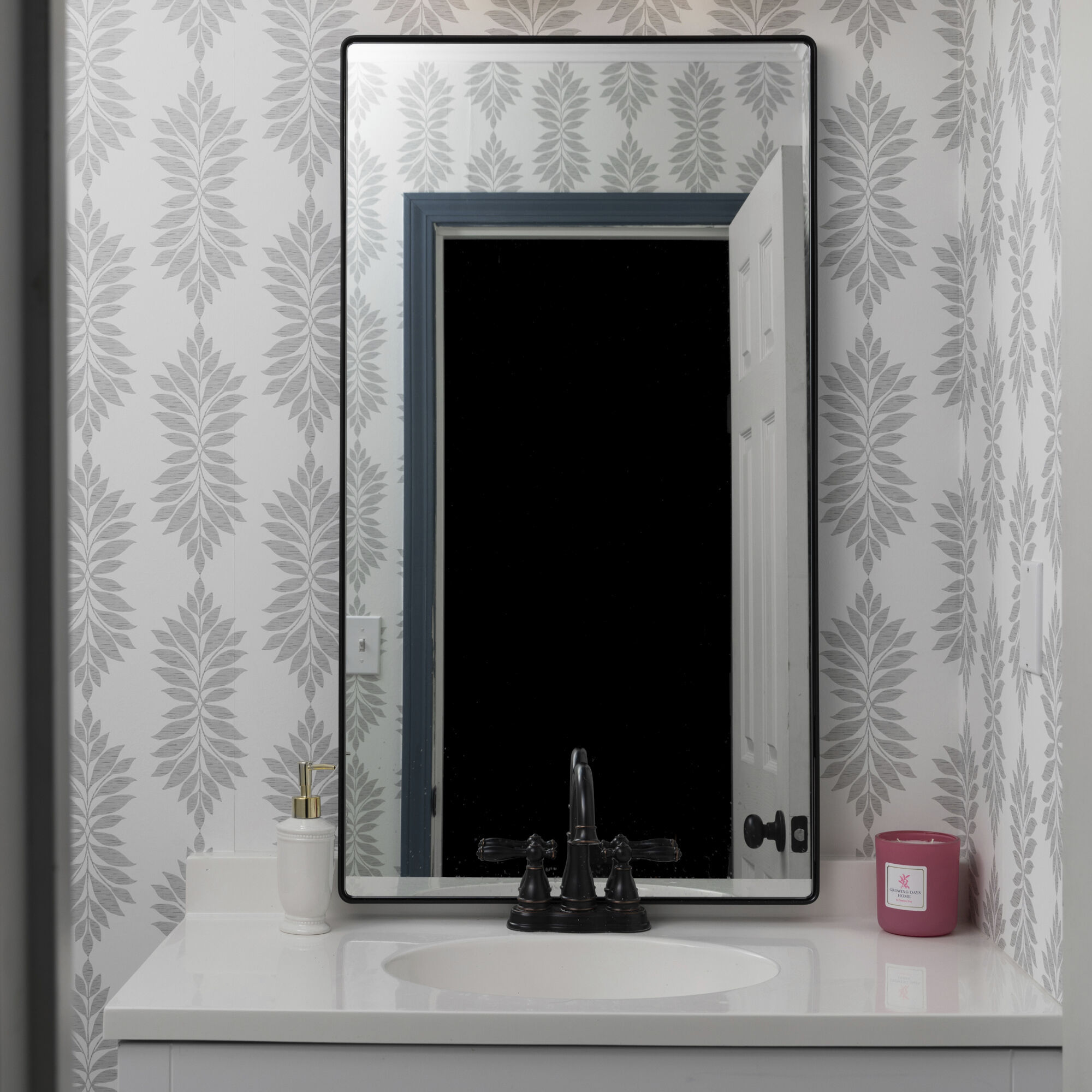 Kye 40 X 22 inch Black Wall Mirror, Varaluz Casa