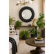 Athena 30.25 X 30.25 inch Matte Black with Black Seagrass Wall Mirror