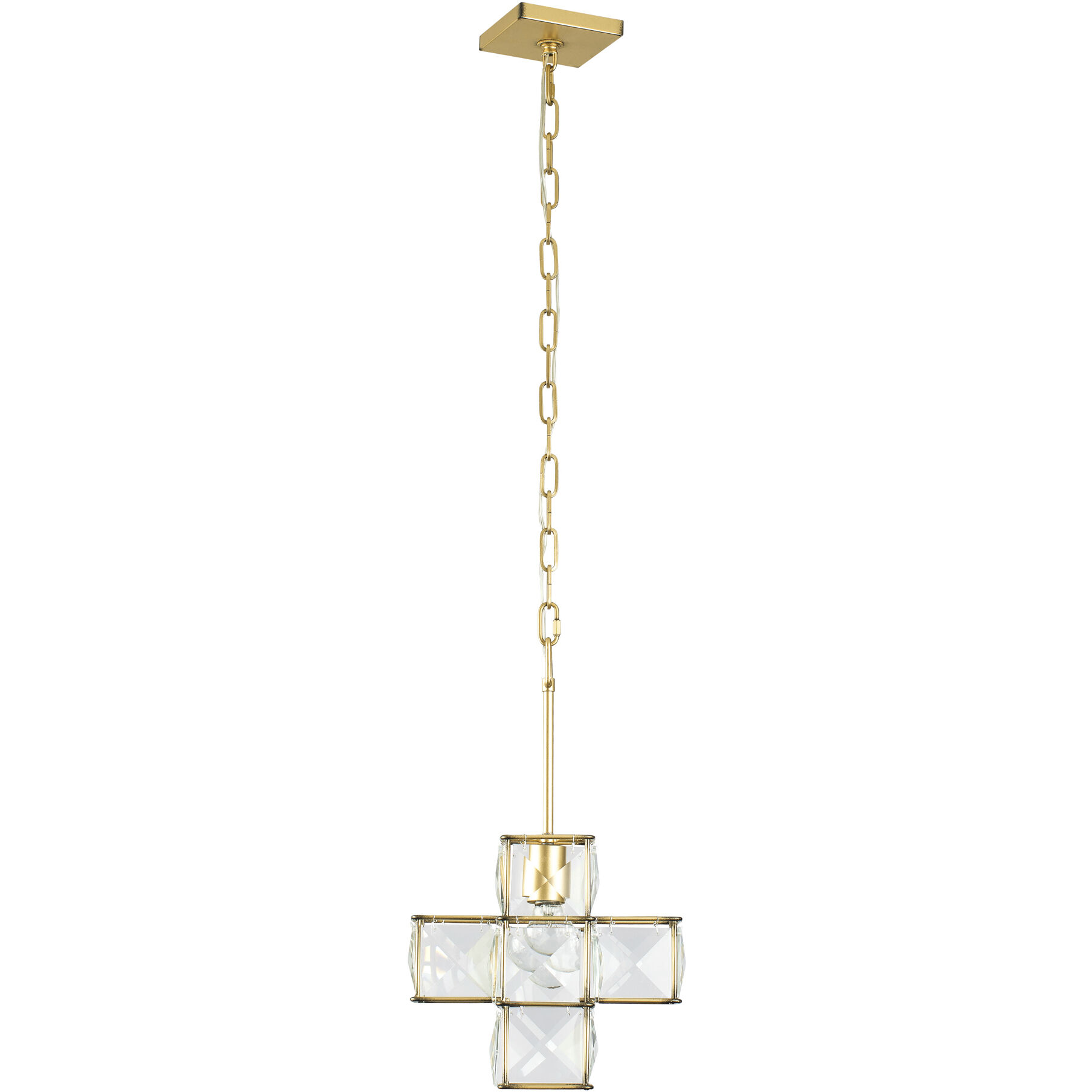 Cubic 1 Light 11.5 inch Calypso Gold Pendant Ceiling Light