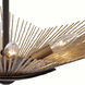 Aristocrat 4 Light 26 inch Dark Bronze and French Gold Semi Flush Mount Ceiling Light