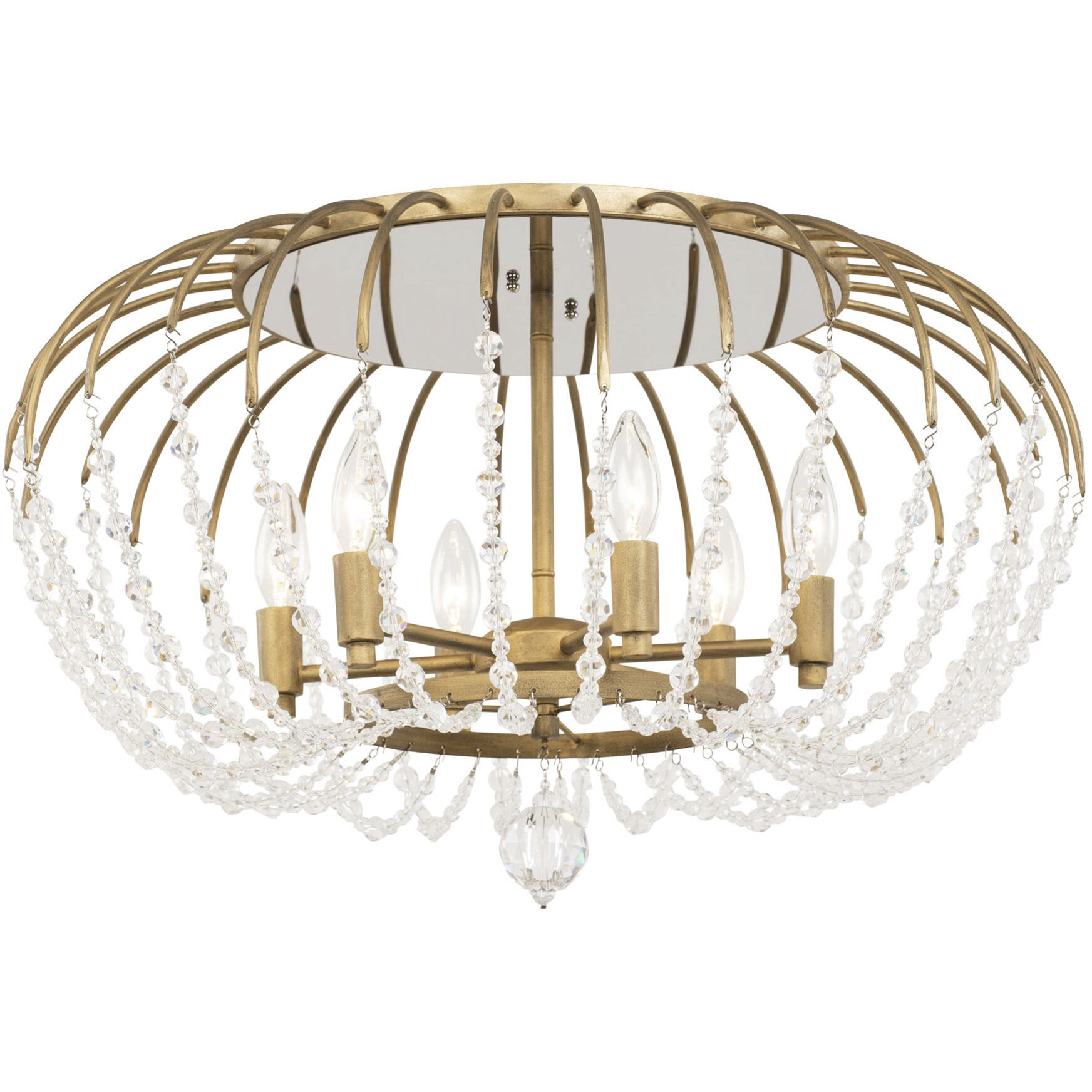 Voliere 6 Light 24.25 inch Havana Gold Semi-Flush Mount Ceiling Light