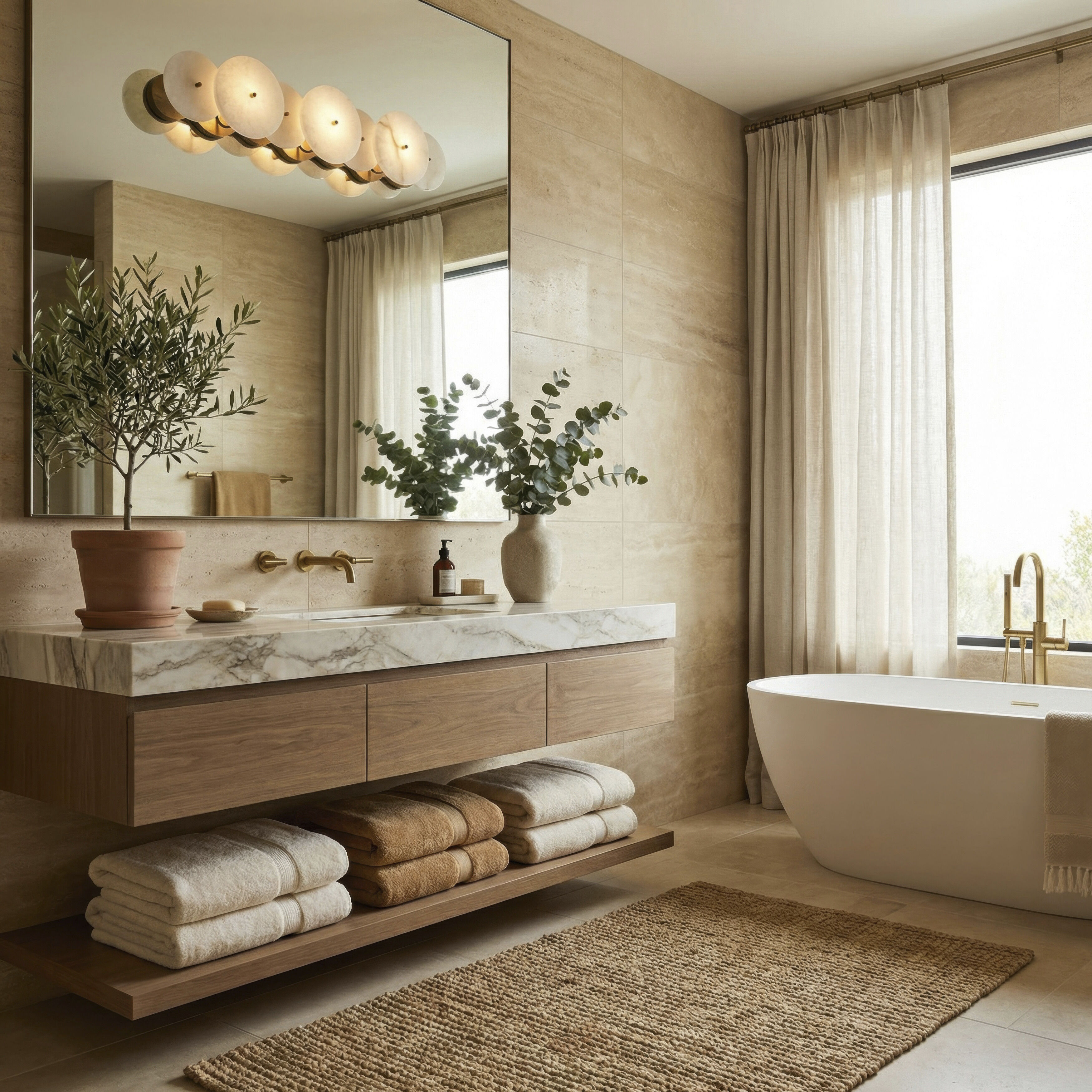 Cosmos 3 Light 28 inch Havana Gold Bath Vanity Light Wall Light, Smithsonian Collaboration