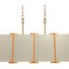 Peep Show 6 Light 42 inch Sunwashed Silver and Brushed Sienna Linear Pendant Ceiling Light