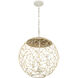 Cayman 3 Light 18 inch Country White Pendant Ceiling Light