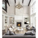 Flow 8 Light 36 inch Hammered Ore Pendant Ceiling Light