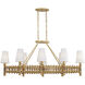 Nevis LED 48 inch French Gold Linear Pendant Ceiling Light