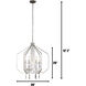 Barcelona 7 Light 26 inch Transcend Silver and Clear Pendant Ceiling Light