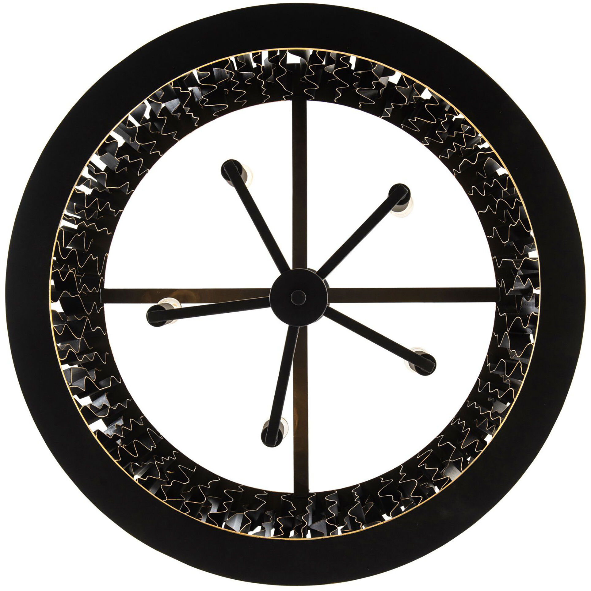 Estela 5 Light 24 inch Matte Black Pendant Ceiling Light, Smithsonian Collaboration