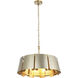 Peep Show 5 Light 24 inch Sunwashed Silver and Brushed Sienna Pendant Ceiling Light