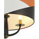 Patchwork 3 Light 18 inch Black with Satin Brass with Patchwork Pendant Ceiling Light