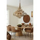 Flow 8 Light 36 inch Hammered Ore Pendant Ceiling Light