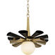 Daphne 1 Light 18.5 inch Matte Black with French Gold Pendant Ceiling Light