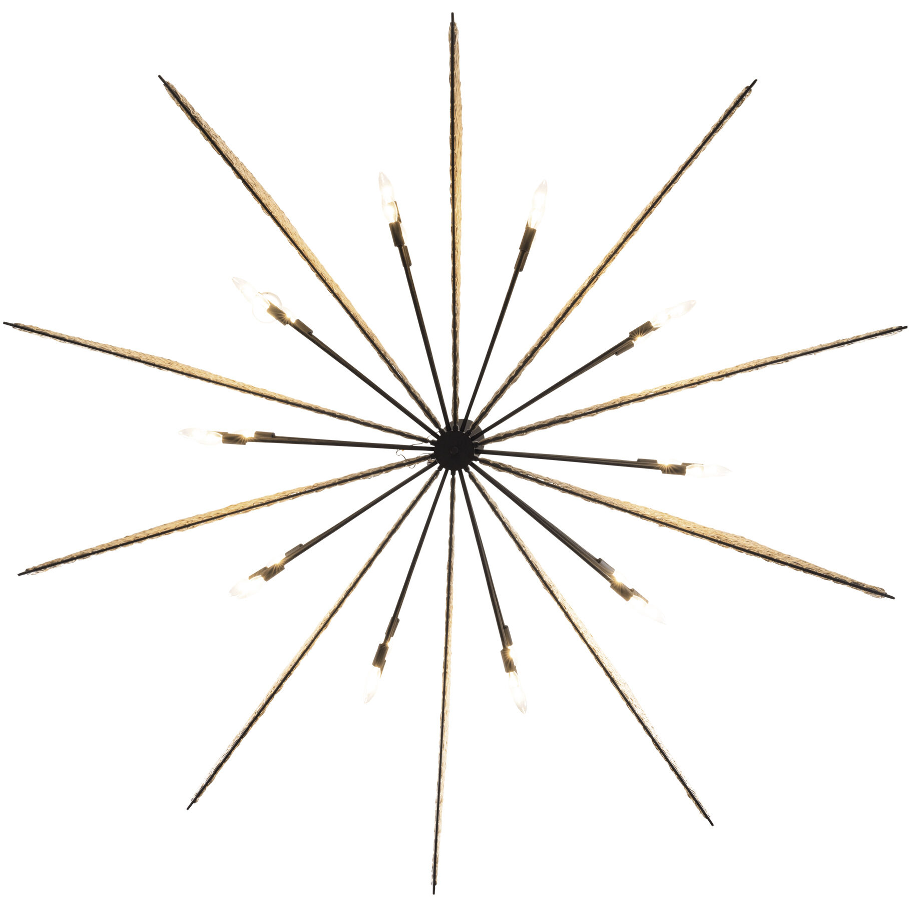 Machina 30 Light 73 inch Matte Black with Sulihiya Chandelier Ceiling Light