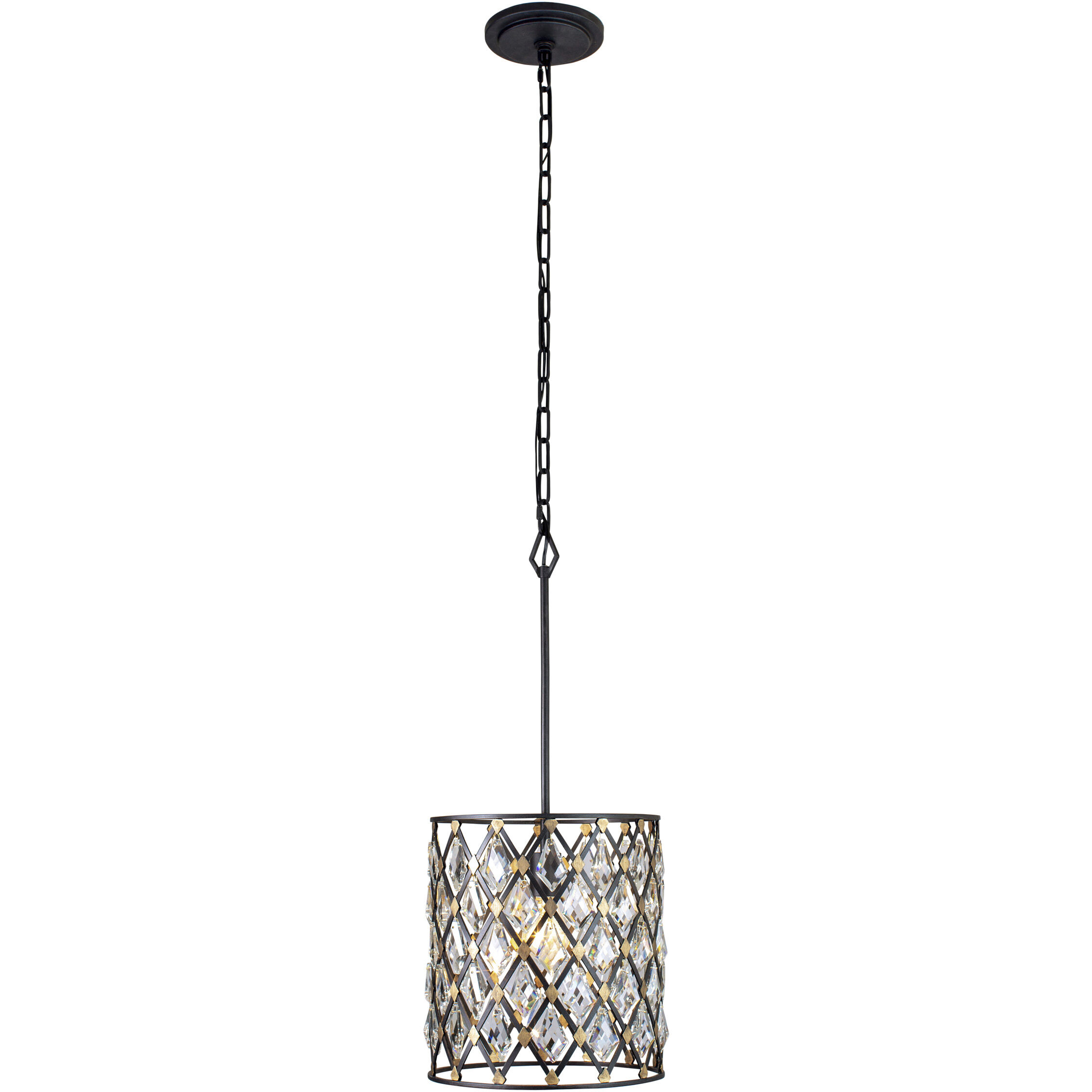Windsor 1 Light 11.5 inch Carbon/Havana Gold Pendant Ceiling Light