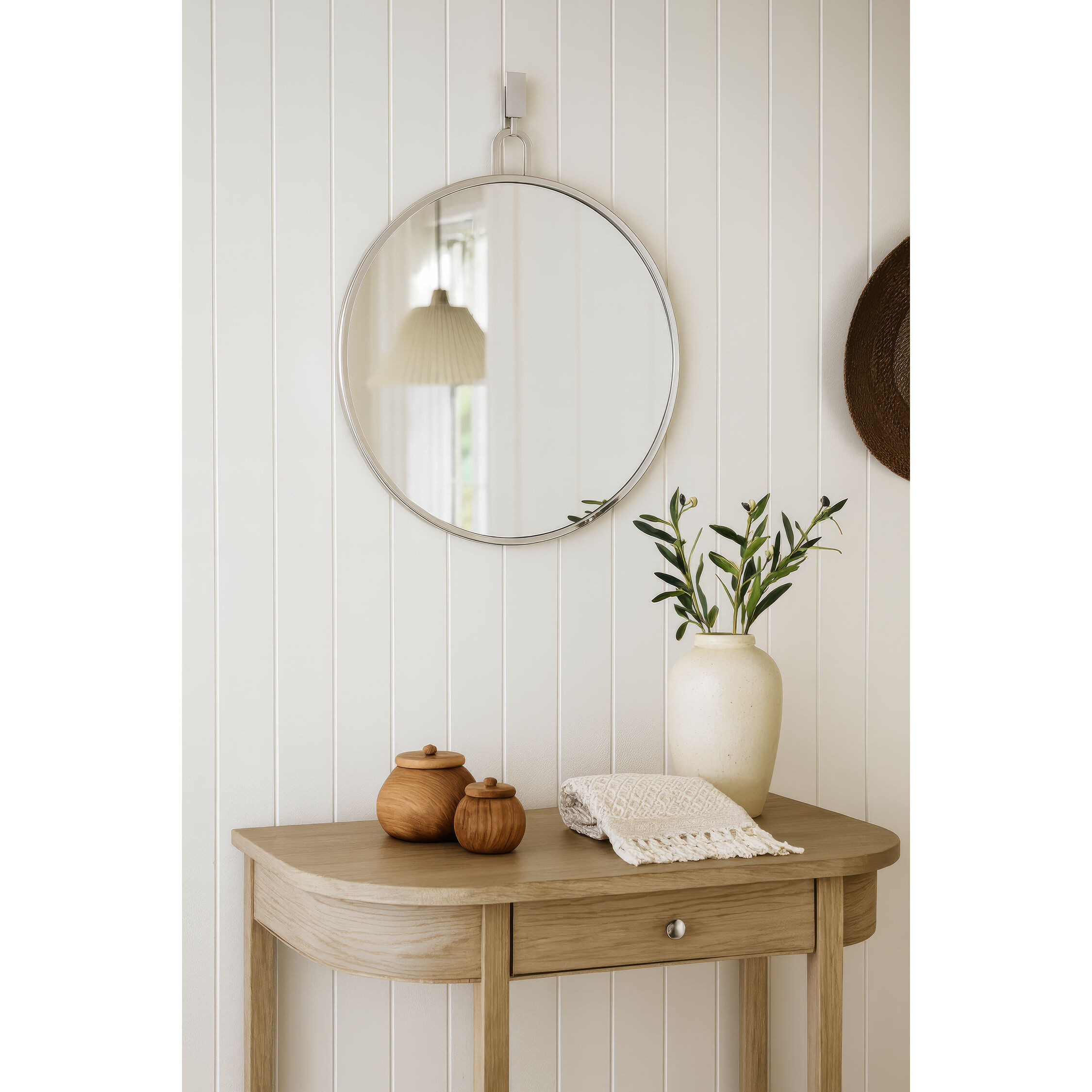 Stopwatch 33.25 X 30 inch Polished Nickel Accent Mirror, Varaluz Casa