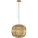 Forever 6 Light 24 inch French Gold Pendant Ceiling Light