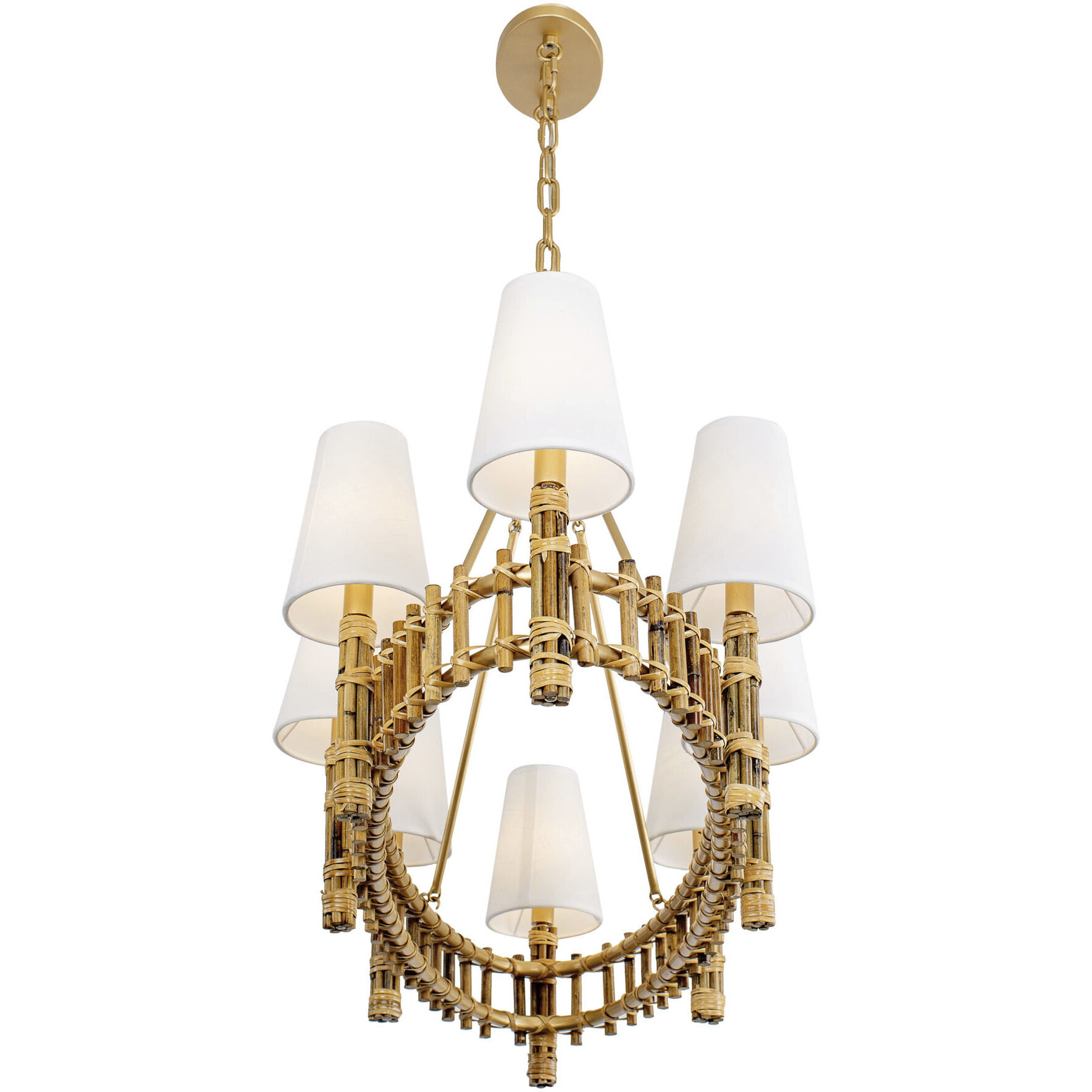 Nevis LED 48 inch French Gold Linear Pendant Ceiling Light