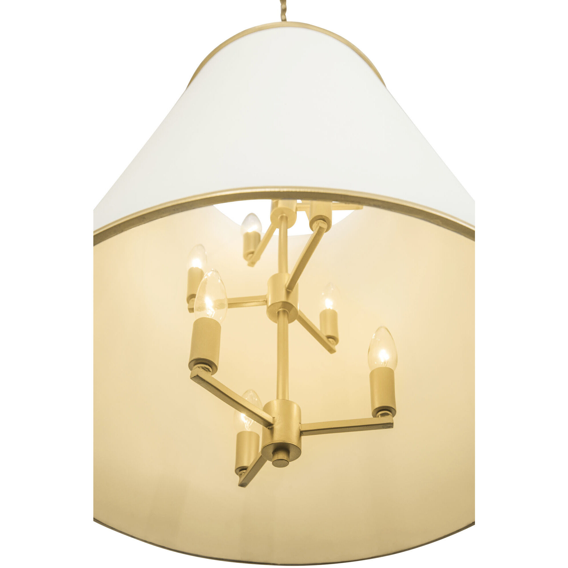 Coco 9 Light 20 inch Matte White/French Gold Foyer Pendant Ceiling Light