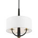 Patchwork 3 Light 18 inch Black with Satin Brass Pendant Ceiling Light