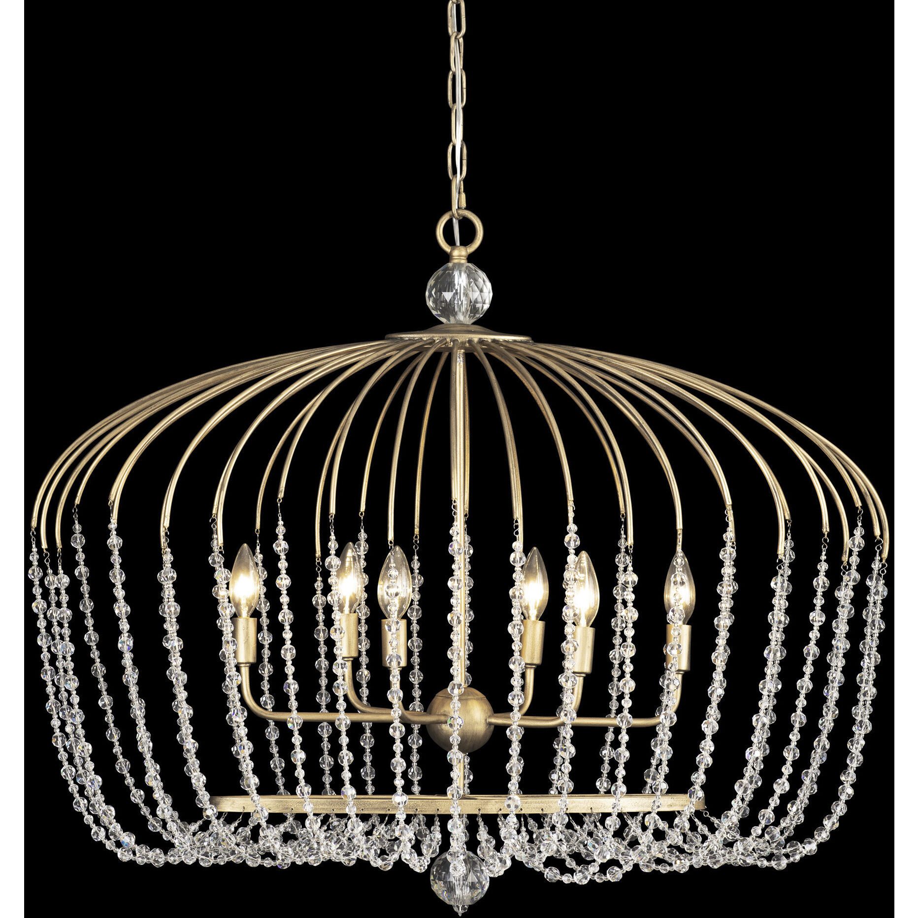 Voliere 6 Light 36 inch Havana Gold Pendant Ceiling Light