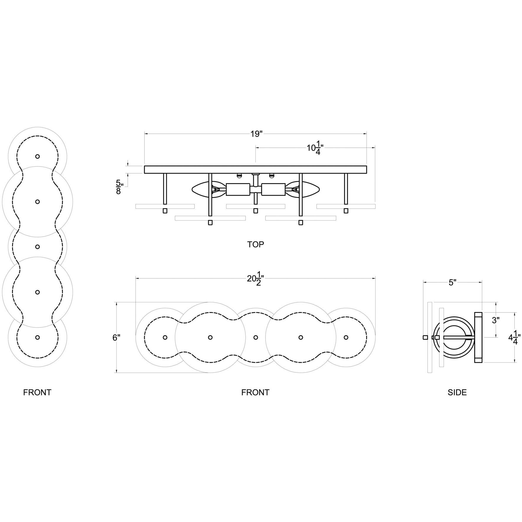 Cosmos 2 Light 20.5 inch Matte Black Vanity Light Wall Light, Smithsonian Collaboration