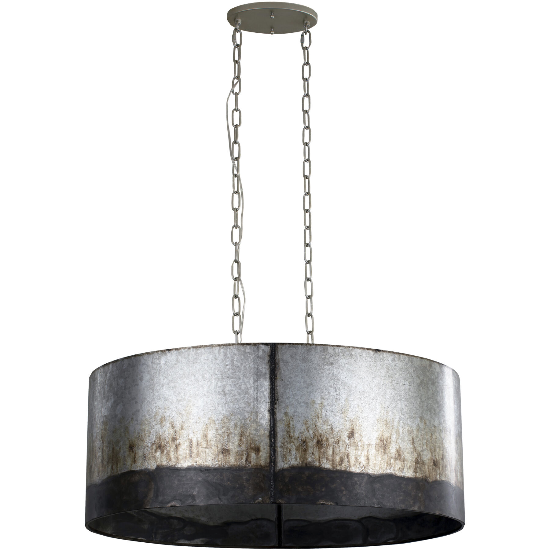 Cannery 6 Light 30 inch Ombre Galvanized Linear Pendant Ceiling Light