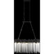 Matrix 6 Light 36.5 inch Matte Black and French Gold Linear Pendant Ceiling Light in Matte Black/French Gold