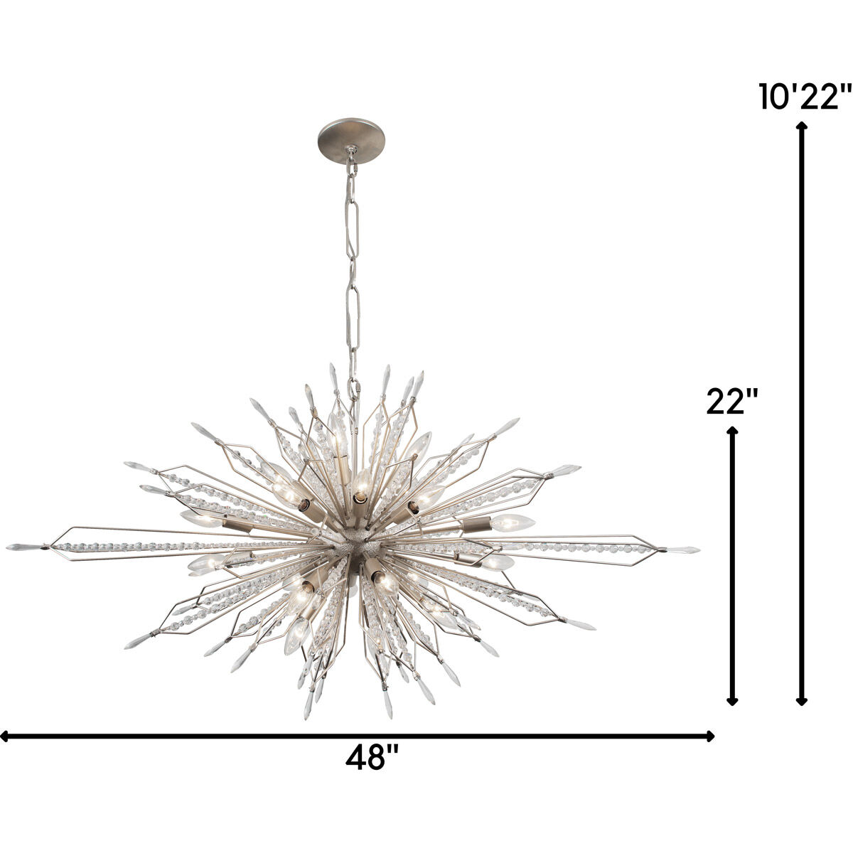 Orbital Linear Pendant Ceiling Light in Gold Dust, 20