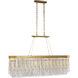 Lafayette 6 Light 48 inch Havana Gold Linear Pendant Ceiling Light