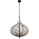 Bask 6 Light 26.5 inch Matte Black and French Gold Pendant Ceiling Light