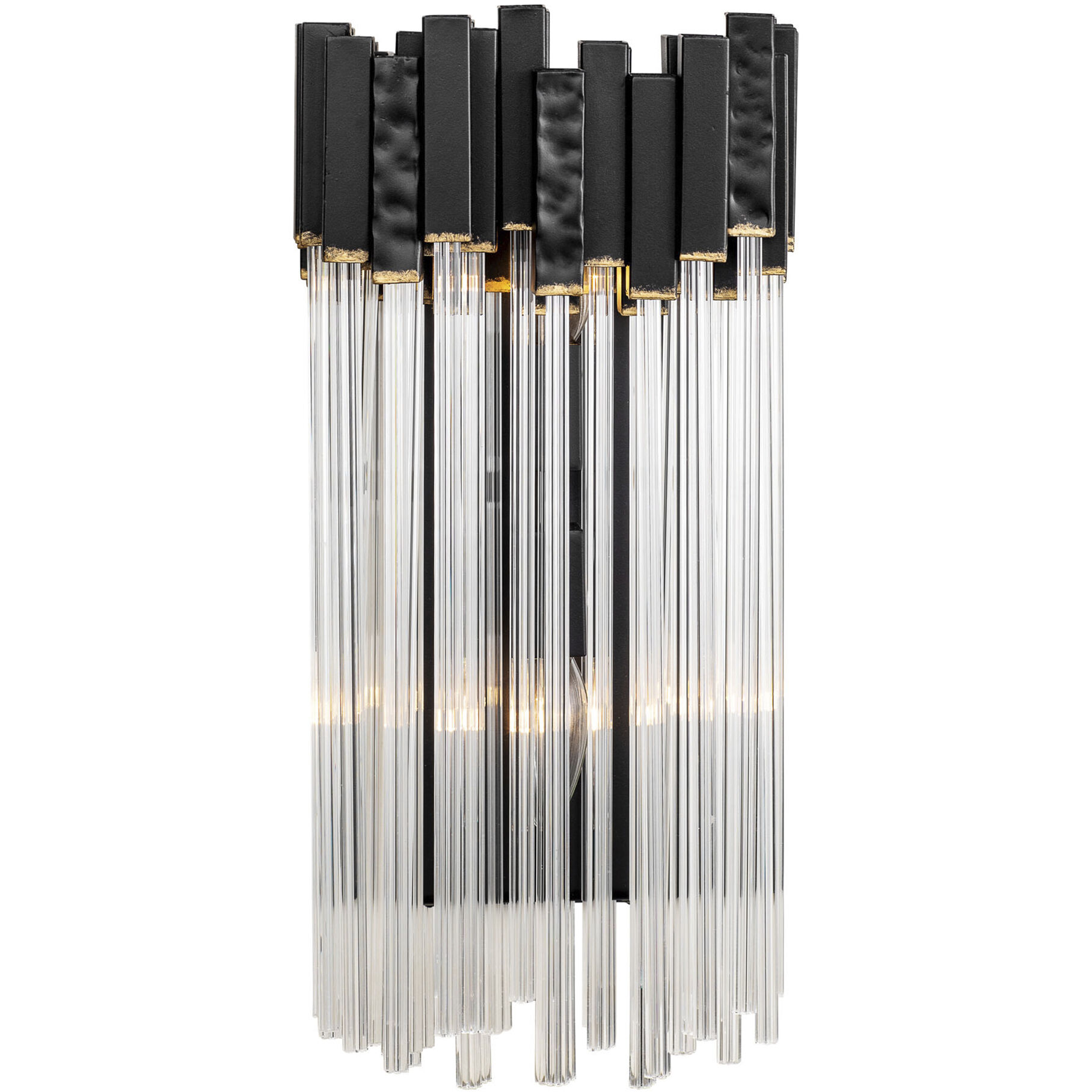 Matrix Sconce Wall Light in Matte Black/French Gold