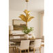 Banana Leaf 9 Light 35 inch Gold Chandelier Ceiling Light