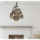 Flow 3 Light 18 inch Hammered Ore Pendant Ceiling Light