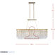 Lafayette 6 Light 48 inch Havana Gold Linear Pendant Ceiling Light
