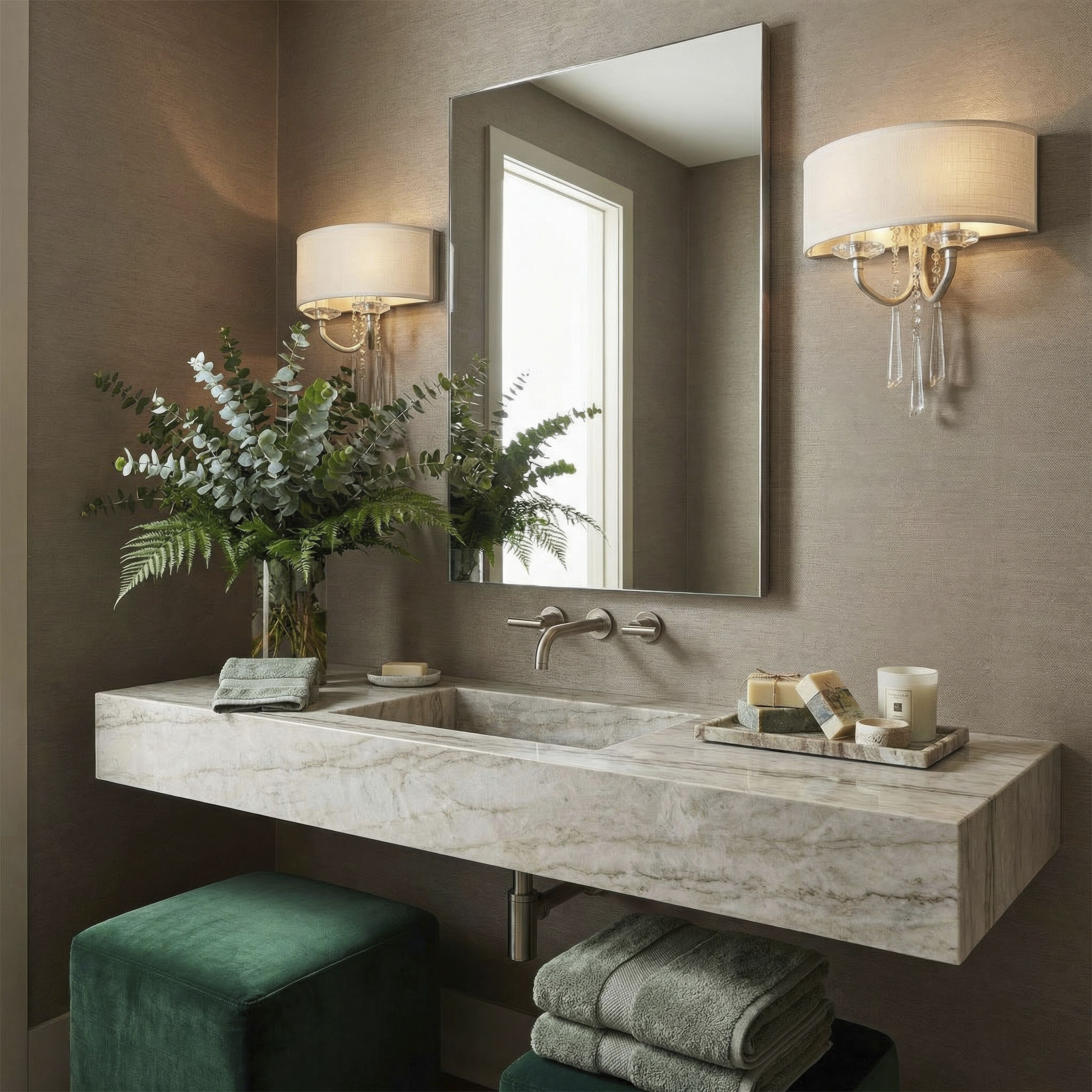 Barcelona 2 Light 10.5 inch Transcend Silver Wall Sconce Wall Light