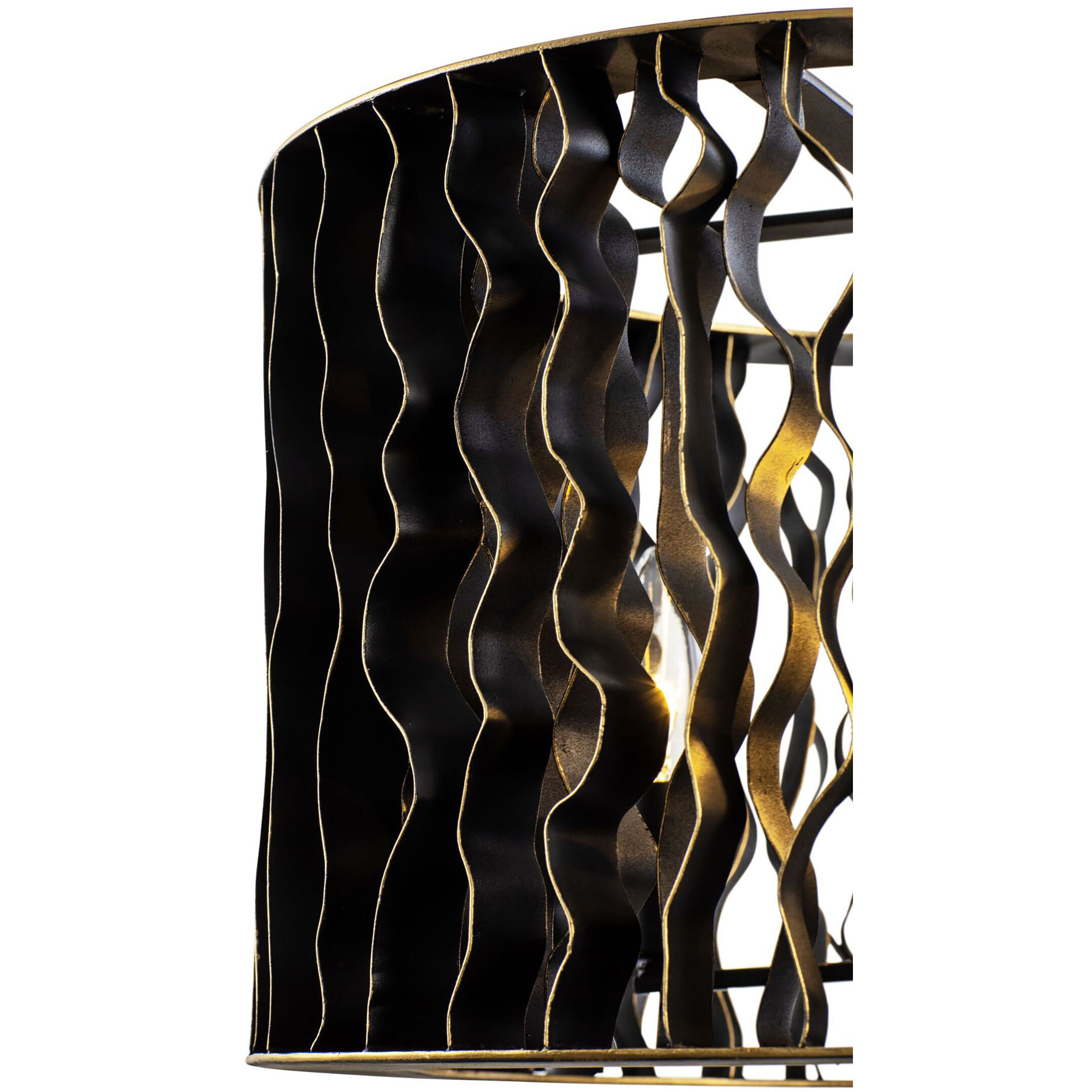 Estela 3 Light 16 inch Matte Black Pendant Ceiling Light, Smithsonian Collaboration