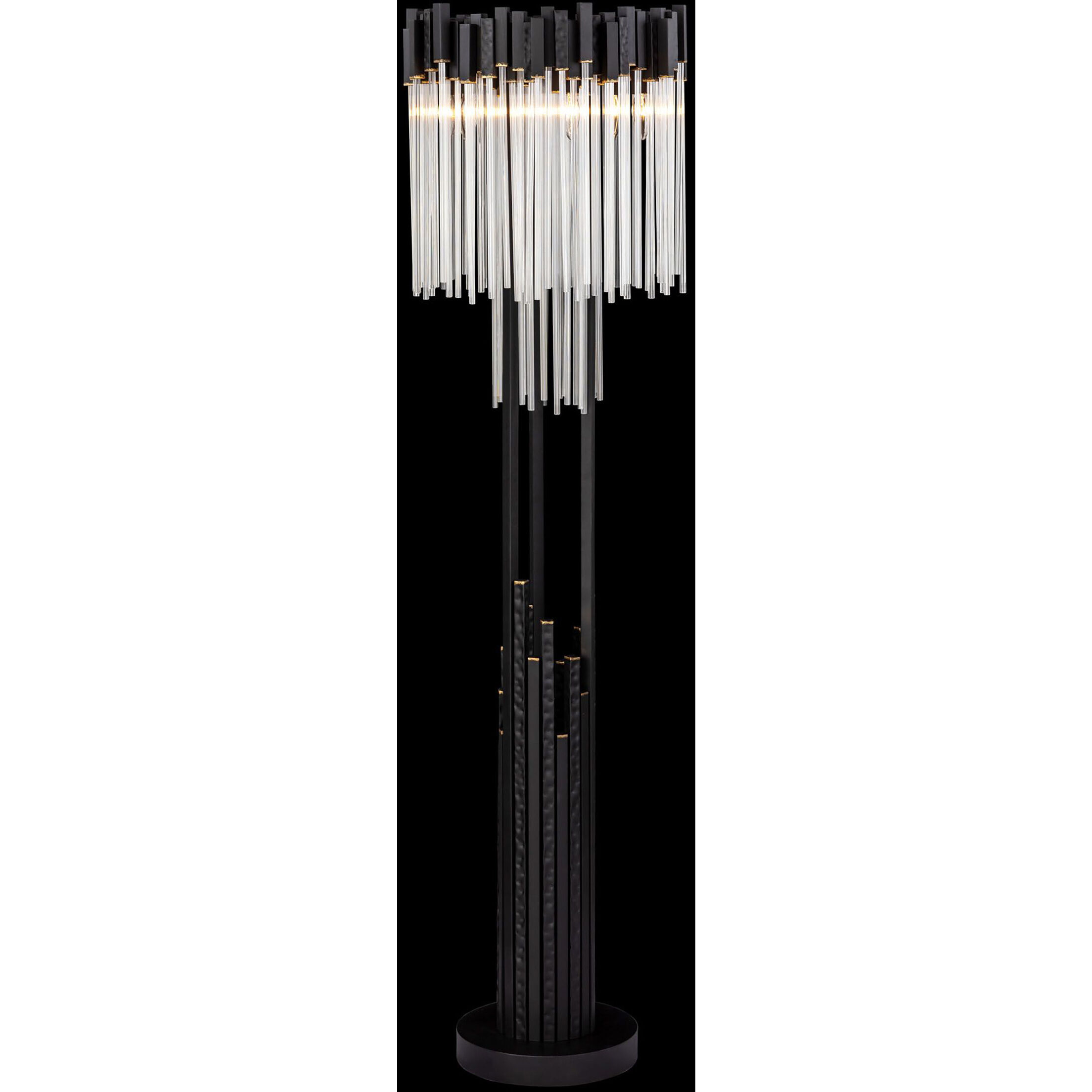 Matrix 68 inch 60 watt Matte Black Floor Lamp Portable Light in Matte Black/French Gold