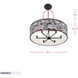 Kato 6 Light 30 inch Carbon Black Semi-Flush Ceiling Light