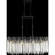 Matrix 8 Light 48.25 inch Matte Black and French Gold Linear Pendant Ceiling Light in Matte Black/French Gold